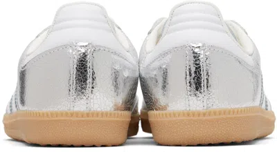 Adidas Originals Metallic Silver Samba Sneakers In Multi