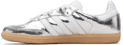 Adidas Originals Metallic Silver Samba Sneakers In Multi