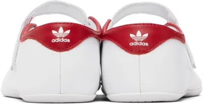 Adidas Originals White Stan Smith Lo Pro Ballerina Flats In Animal Print