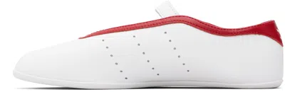 Adidas Originals White Stan Smith Lo Pro Ballerina Flats In Animal Print