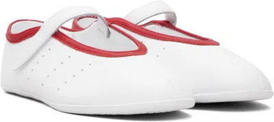 Adidas Originals White Stan Smith Lo Pro Ballerina Flats In Animal Print