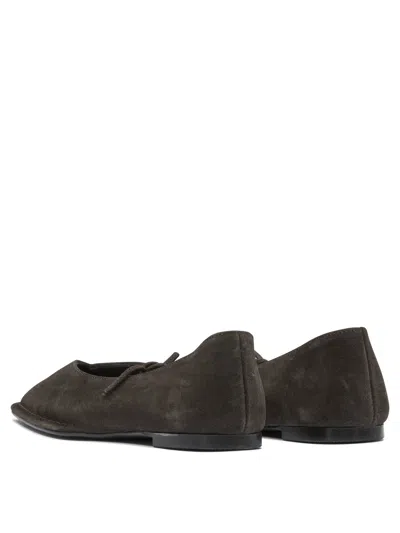 Alohas Sway Suede Coffee Brown Leather Ballet Flats In Brown