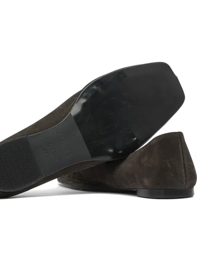 Alohas Sway Suede Coffee Brown Leather Ballet Flats In Brown