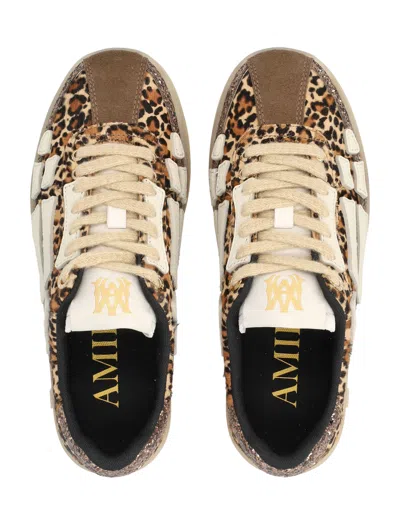 Amiri Leopard Pacific Bones Low-top Womans Sneakers In Multi