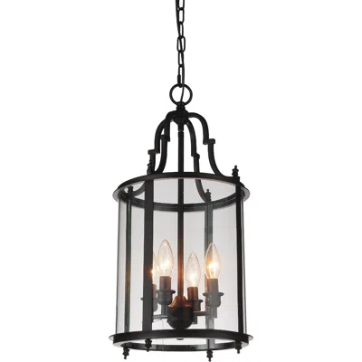 Cwi Lighting Desire 4 Light Drum Shade Mini Pendant With Oil Rubbed Bronze Finish In Black