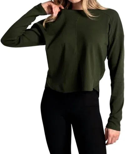 Lole Classic Crew Sweatshirt In Kombu In Green