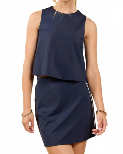 Sadie & Sage On Point Sporty Tank In Navy In Blue