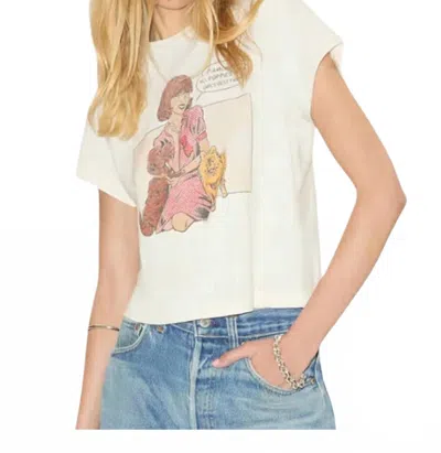 Re/done Puppies Are A Girl's Best Friend Boxy Tee In White In White