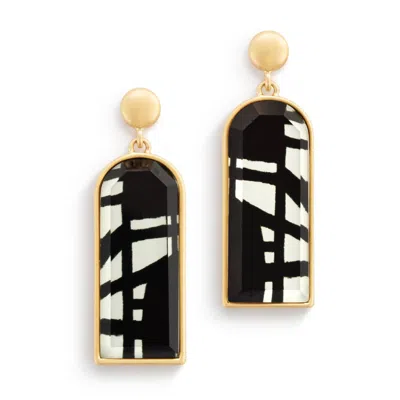 Demdaco Women's Artlifting Earrings In Bold Black White In Black