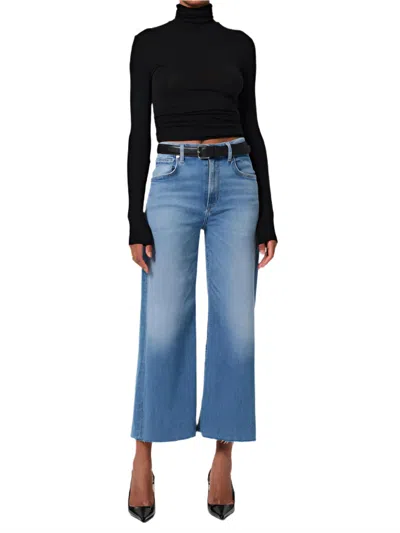 Citizen Of Humanity Lyra Wide Leg Crop Jeans In Bhodi In Blue