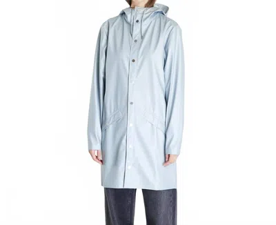 Rains Unisex Long Jacket In Wind In Blue