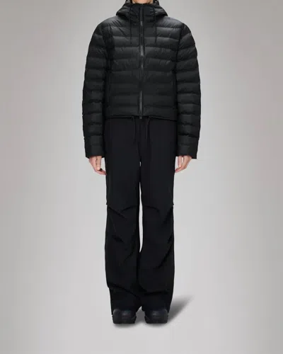 Rains Unisex Lohja Short Puffer Jacket In Black In Black