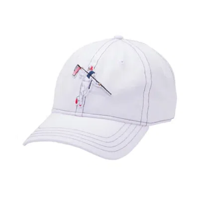 Andersonord Men's Street Adjustable Cotton Cap In Usa White In White