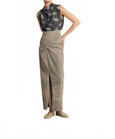 Cortana Ryo Maxi Skirt In Aqua Maltinto Stripes In Multi