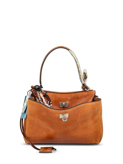 Balenciaga Tan Cowboy Lamb Leather In Brown