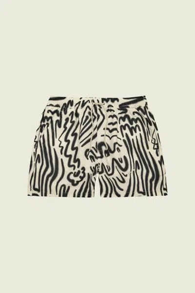 Oas Men's Aerosol Swim Shorts In Black White In Multi