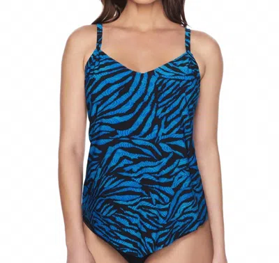 Trimshaper Zulu Hank Tankini Top In Trm Blue Lagoon In Blue