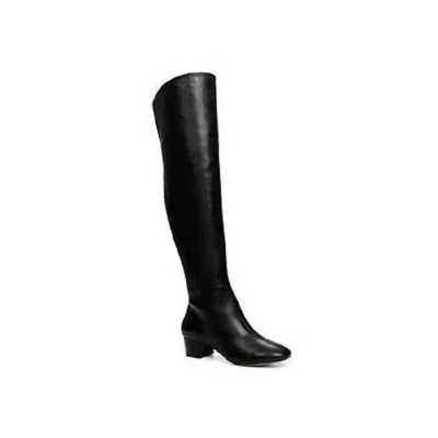 Aldo Women Broggi Leather Over The Knee High Boots In Black In Black
