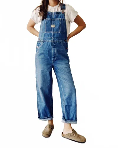 Hey Gang Miner Overalls In Vintage Wash In Blue