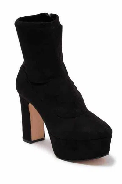 Schutz Women Susien Side Zip Lugged Suede Leather Platform Boots In Black In Black