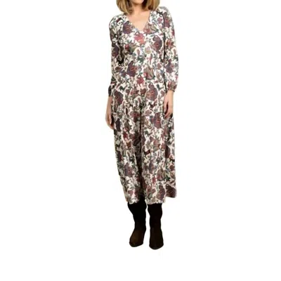 Smith & Quinn La Long Full Sleeve Midi Dress In Woodland Flora In Multi