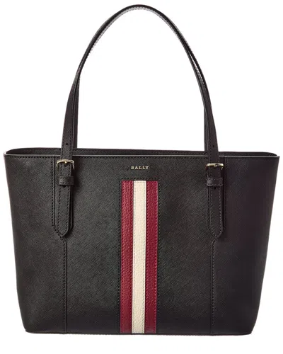 Bally Supra Small Leather Tote In Black