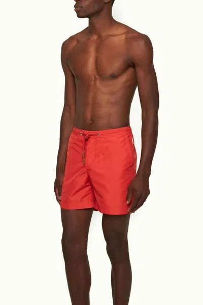 Orlebar Brown Bulldog Drawcord Shorts In Firestone In Animal Print