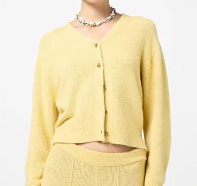Guest In Residence Boucle Collegiate Cardigan In Butter In Multi
