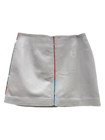 La Prestic Ouiston Women's Clara Lh Mini Skirt In Blanc In Gray