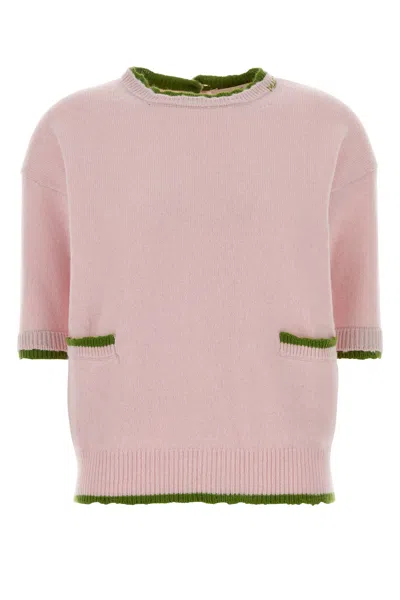 Marni Pastel Pink Wool Blend Sweater