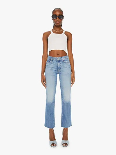 Mother Flood Fray Flare Jean In Are We There Yet In Blue