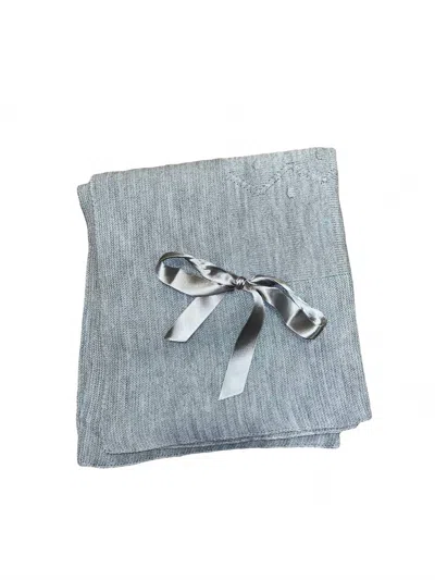 Juliana Baby Textured Detail Blanket In Grey In Gray