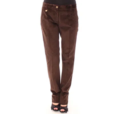 Dolce & Gabbana Brown Cotton Casual Pants In Brown