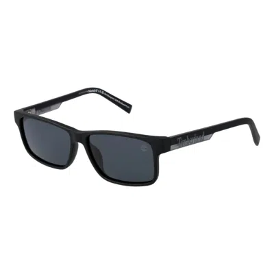 Timberland Black Stainless Steel Sunglasses In Black