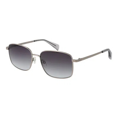 Ted Baker Gray Metal Sunglasses In Metallic