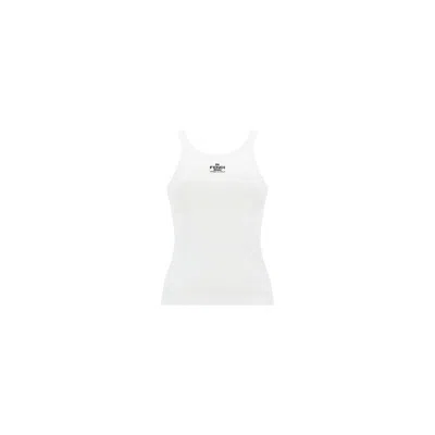 Fendi White Cotton Sleeveles T-shirt In White