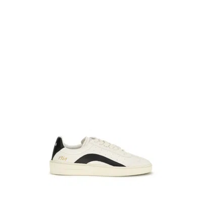 Dsquared2 Multicolor Calf Leather Bos Taurus Low Top Sneakers In White