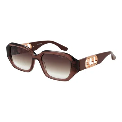 Trussardi Brown Acetate Sunglasses In Brown