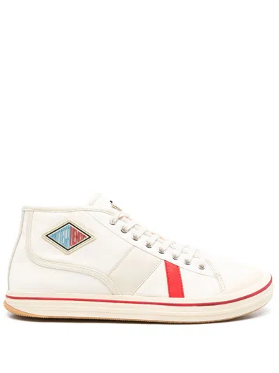 Bottega Veneta Eliot Mid-top Canvas Sneakers In White