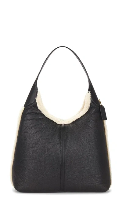 Coach Brooklyn Shoulder Bag 39 In Shearling In Black