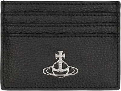 Vivienne Westwood Flat Cardholder In Eco Leather In Black