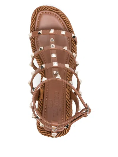 Valentino Garavani Flat Shoes In Brown