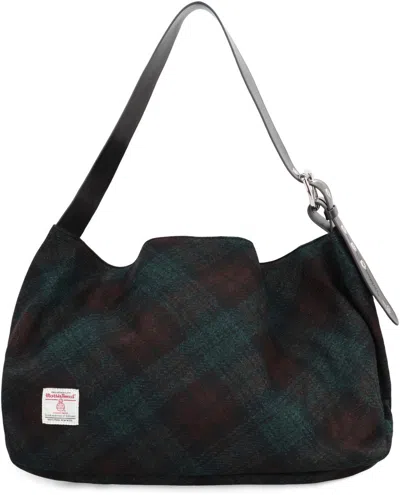 Vivienne Westwood Maxime Large Shoulder Bag Harris Tweed Check Dark-check In Multi