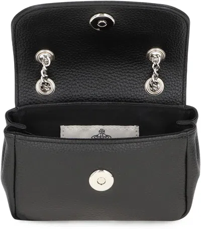 Vivienne Westwood Mini Shoulder Bag Purse Chain In Black