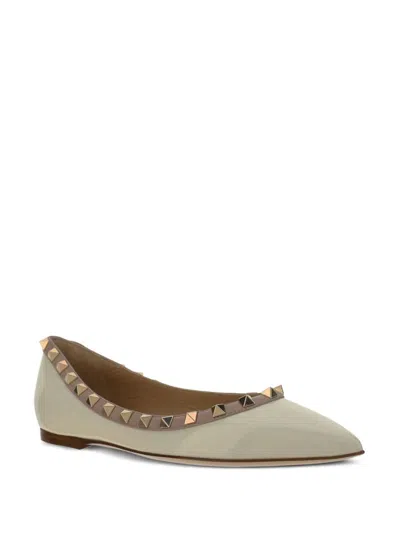 Valentino Garavani Flat Shoes In Neutral