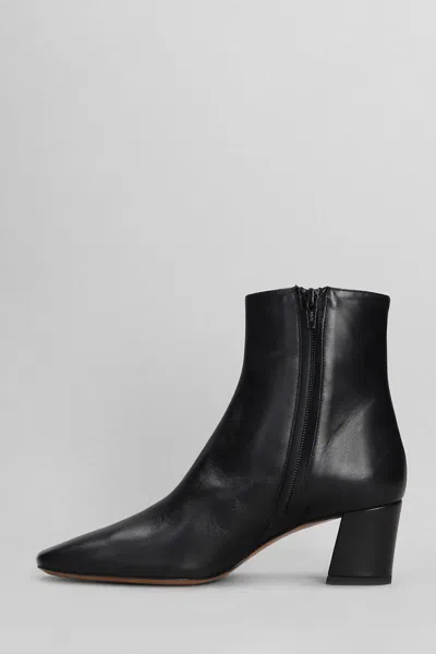 Fabio Rusconi High Heels Ankle Boots In Black Leather In Black