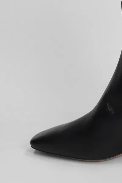 Fabio Rusconi High Heels Ankle Boots In Black Leather In Black