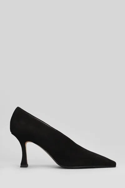 Fabio Rusconi Pumps In Black Suede In Black