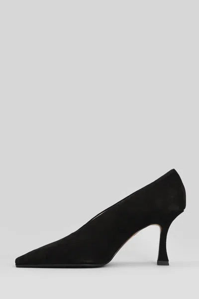 Fabio Rusconi Pumps In Black Suede In Black