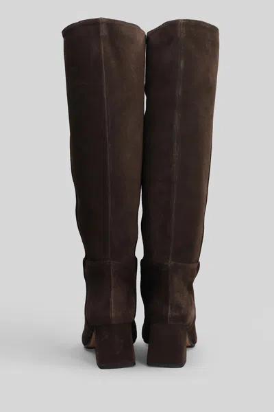 Fabio Rusconi High Heels Boots In Brown Suede In Brown